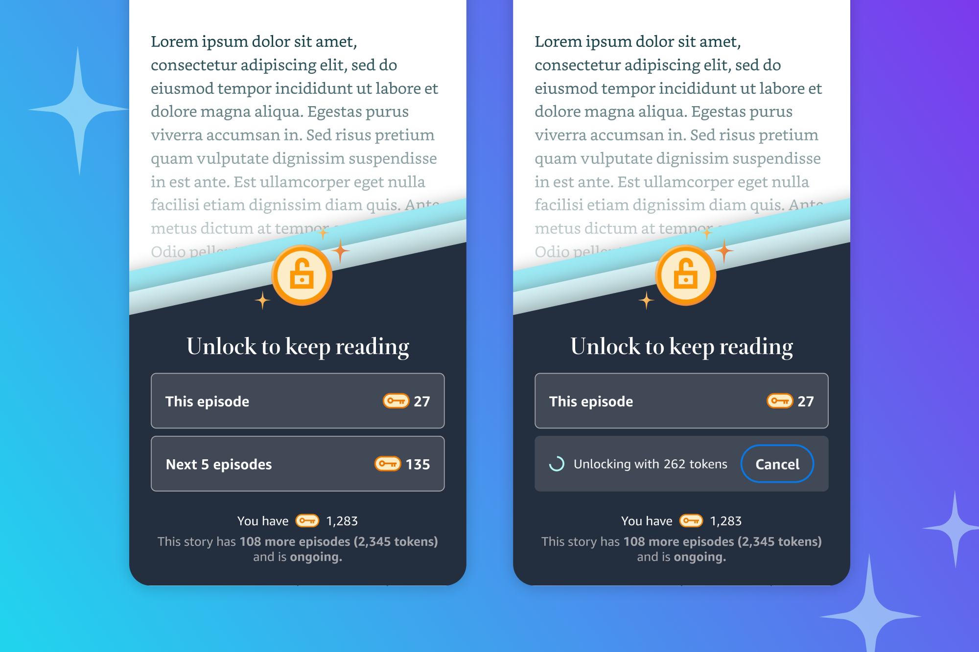 Frictionless reading